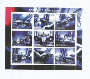 TADZHIKISTAN - 2000 - Formula 1, McLaren - Perf 9v Sheet - MLH - Private