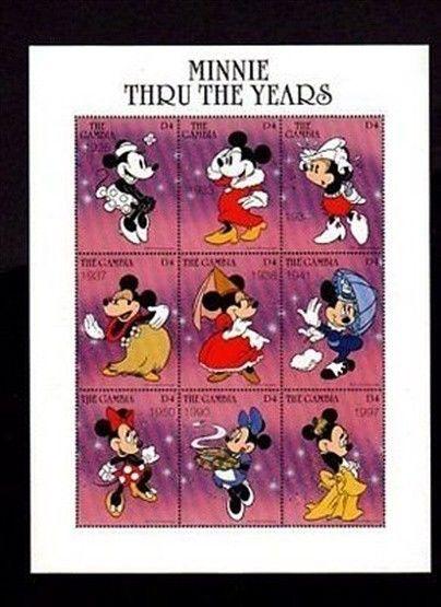 GAMBIA - 1997 - DISNEY - MINNIE  THROUGH THE YEARS - MINT SHEET!