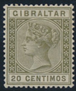 Gibraltar    SG 25   1896 MNH   please see scans 