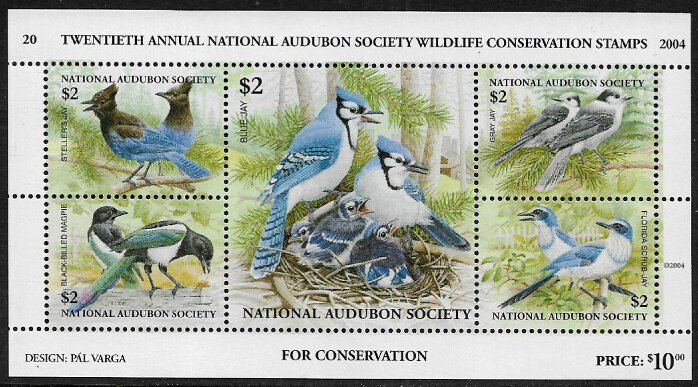 National Audubon Society Wildlife Conservation Stamps 2004 - Jays