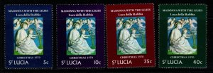 ST.LUCIA SG301/4 1970 CHRISTMAS MNH