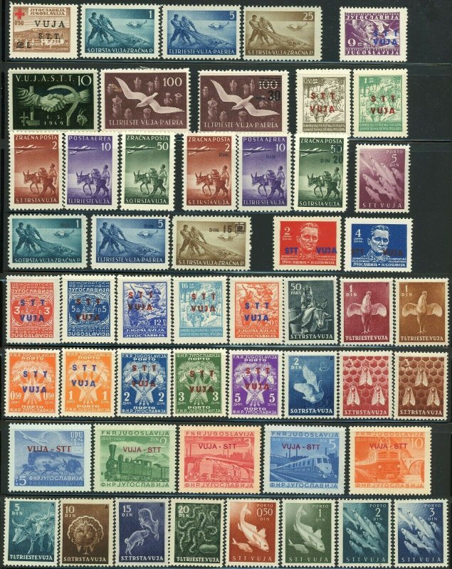 YUGOSLAVIA TRIESTE Postage Stamp Collection Europe Used Mint LH
