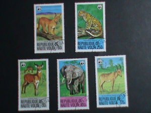 UPPER VOLTA STAMP-WWF-WORLD WILDLIFE FUN ANIMALS CTO STAMPS SET VERY FINE