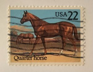 USA 1985 - Scott 2155 used - 22c, Quarter Horse