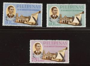 Philippines Scott 987-989 MH* 1968