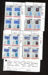 Vanuatu Postage Stamp, #519-522 Mint NH, 1990 Blocks