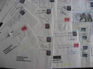 Canada batch of 65 POCON cancel covers, all over the country!! See pictures!