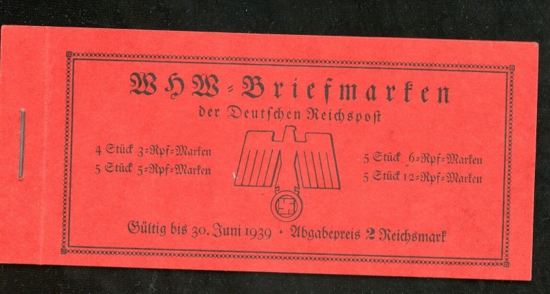 GERMANY DEUTSCHES REICH MICHEL #MH 45.4.2  COMPLETE BOOKLET AS ISSUED MINT NH 