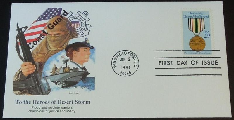 2551 FDC Desert Shield/Storm U/A Fleetwood set of 5