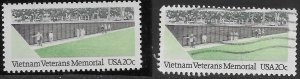 US #2109 MNH & used.  Vietnam Veterans Memorial.   Great stamps.