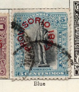 Uruguay 1897 Early Issue Fine Used 5c. Optd NW-93823