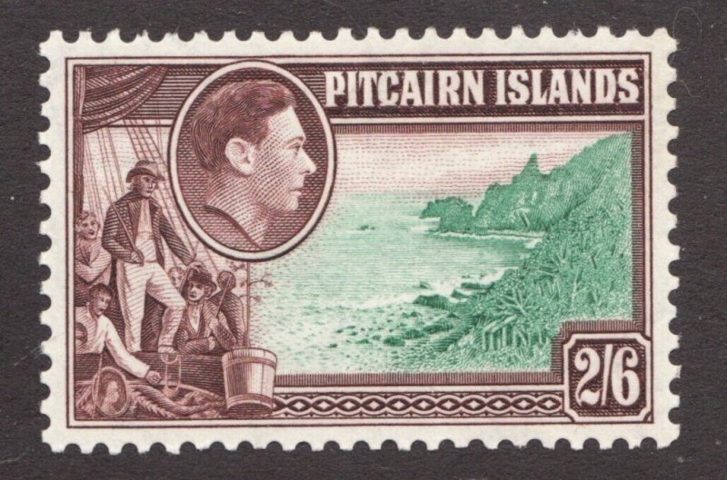 1940 Pitcairn Islands Sc# 8 - 2sh6p KGVI Fletcher Christian & Crew  MH Cv$18