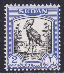 Sudan # 99, Shoebill, Mint NH, 1/2 Cat.