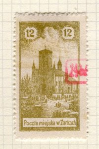 POLAND; Early 1918 fine Local issue of the town Zarki fine used hinged