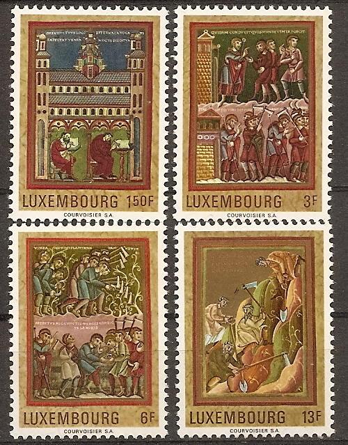 LUXEMBOURG  495-98 MNH 1971 ECHTERNACH PAINTED MINIATURES