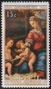 Cook Islands 1975 MH Sc #439 15c Holy Family Raphael Christmas