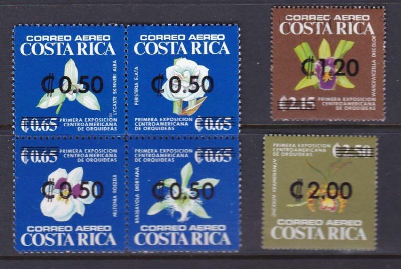 Costa Rica 1978 Flower Sc C726a-728a MNH OurRef.#z0098