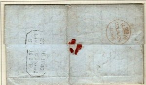 USA GB Transatlantic Cover *LIVERPOOL/ SHIP* NY West Chester 1846 Royston EP388