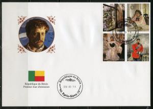 BENIN  2018  RUSSIAN PAINTER VALENTIN SEROV  SET  FIRST DAY COVER