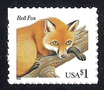 #3036A 1 Dollar Red Fox mint OG NH VF