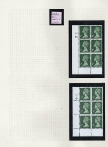 COLLECTION OF UNMOUNTED MINT 2p LITHO MACHIN PLATE BLOCKS ON 8 PAGES