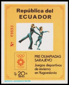 Ecuador Scott 1057A Souvenir Sheet (1984) Mint NH VF, CV $40.00 C