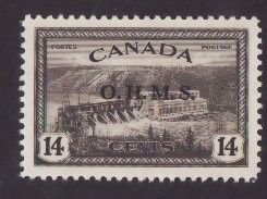 Canada-Sc#O7- id8-Unused og NH 14c Hydroelectric plant-OHMS-1949-50-