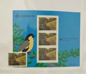 Souvenir Sheet Portugal-Azores Scott #356;356a nh