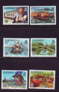 Guernsey Sc 240-5 1982 Europa la Societe Guernesiase stamp set mint NH