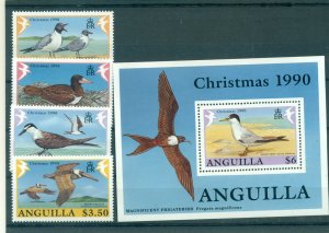 Anguilla - Sc# 825-9. 1995 Birds. Set & Souv. Sheet. MNH. $19.80.