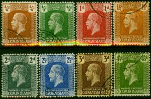 Cayman Islands 1921-22 Set of 8 to 4 1/2d SG69-76 V.F.U