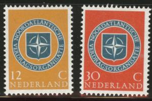 Netherlands Scott 377-378 MH* 1959  NATO set