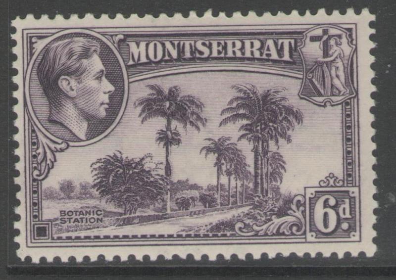 MONTSERRAT SG107 1938 6d VIOLET p13 MTD MINT 