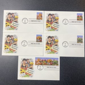 FDC #4912-15 Farmers Markets 1st Day Of Issued On 5 ArtCraft Covers