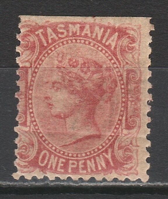 TASMANIA 1870 QV 1D WMK 10 PERF 12 