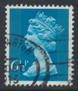 GB  Machin 6½p X871 2 phosphor bands Used SC#  MH60  see scan and details