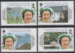 GRENADA GRENADINES Sc # 1368-71 MNH CPL SET of 4 - 40th of ELIZABETH II as QUEEN