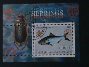 ​CONGO-2002- HERRINGS FISH CTO S/S  WE SHIP TO WORLDWIDE & .COMBINED SHIPPING