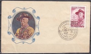 Brazil, Scott cat. C87. Scout Baden Powell issue. First day cover. ^