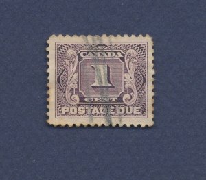 CANADA - Scott J1 - used - 1 cent violet postage due - 1906