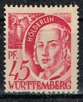 Germany,Sc.#8N7 + 9 MNH, City Gate of Wangen, Friedrich Hölderlin