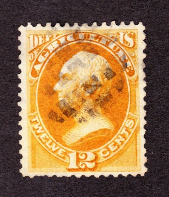 US O6 12c Agriculture Department Used w/ Lattice Fancy Cancel