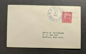 1932 USS Black Hawk Navy Cover to Buffalo New York Asiatic Station Cancel