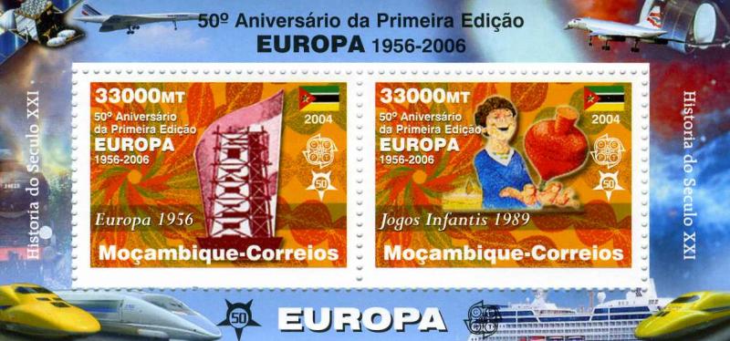 MOZAMBIQUE 2006 CONCORDE Europa CEPT Mini Sheet Perforated mnh.vf