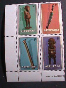 ​AITUTAKI 1980 SC#195a 3RD SOUTH PACIFIC ARTS FESTIVA- BLOCK IMPRINT SET MNH-