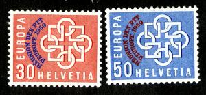 SWITZERLAND 376-7 MH SCV $40.00 BIN $17.50