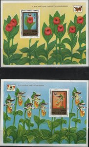 MONGOLIA   2278-2279  MNH SOUVENIR SHEETS  (2) FLOWERS