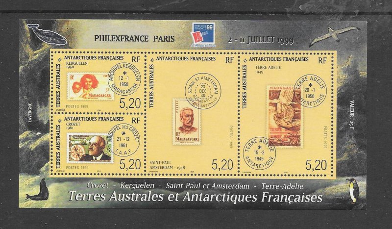 FRENCH SOUTHERN ANTARCTIC TERRITORY #258 PHILEXFRANCE S/S MNH