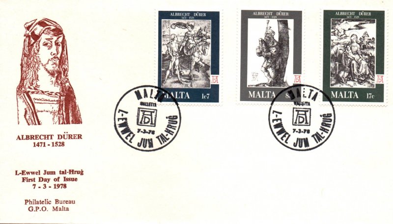 Malta 544-546 U/A FDC