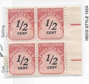 United States, J88, Postage Due F-VF Blk.of 4,**MNH**
